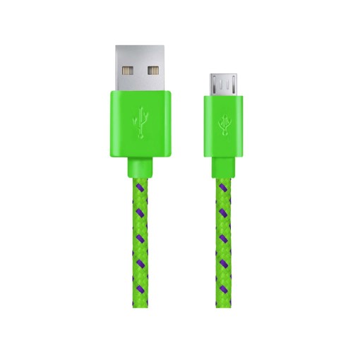 Kabel Micro USB 2.0 A-B M/M 2.0 m.Oplot Zielony - ESPERANZA