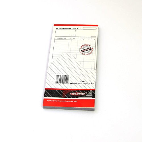 M-19 DRUK Dowód Dostawy 1/3 A4 100 kartek - STOLGRAF