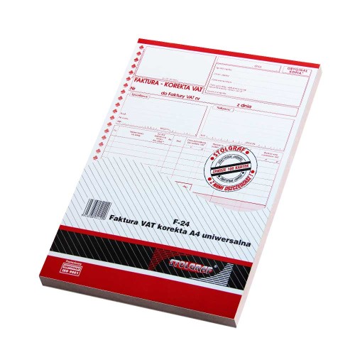 F-24 Faktura VAT korekta A4 uniwersalna - STOLGRAF
