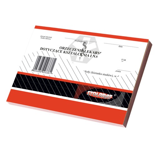 Z-39 Orzeczenie lekarskie dotyczące kształcenia i nauki zawodu A6 - STOLGRAF