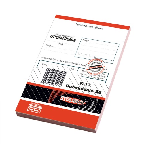 K-13 Upomnienie A6 - STOLGRAF