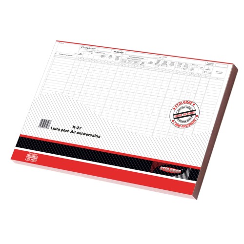 K-27 Lista płac A3 uniwersalna - STOLGRAF