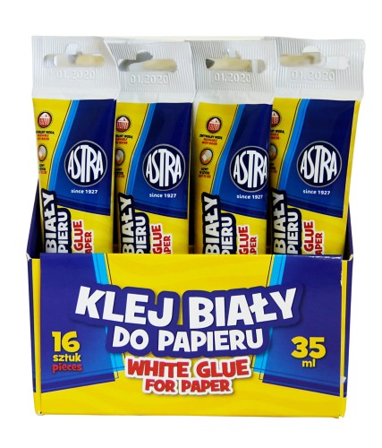 Klej Biały Do Papieru 35ml Opakowanie 16szt. - ASTRA