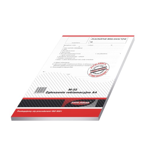 M32 - druk zgłoszenie reklamacyjne