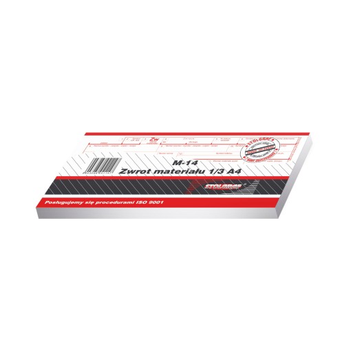 M-14 DRUK ZW  1/3 A4  zwrot materiału - STOLGRAF