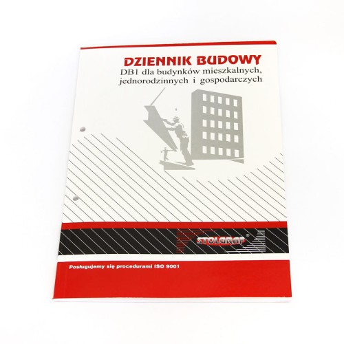 Dziennik Budowy DB1 Dla Budynków Mieszkalnych Jednorodzinnych i Gospodarczych A4 STOLGRAF