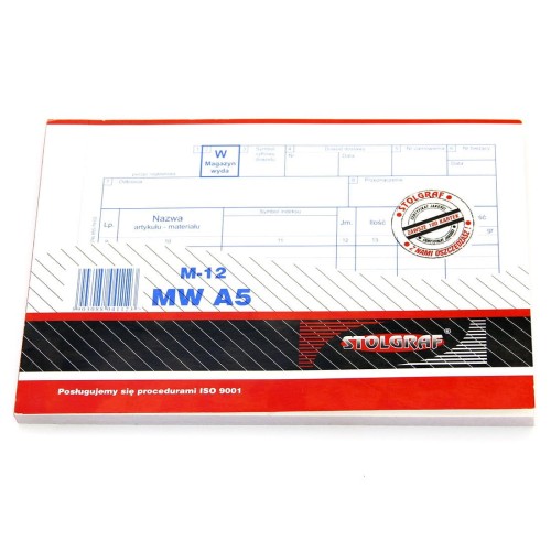 DRUK Magazyn Wyda MW A5 100 kartek - STOLGRAF