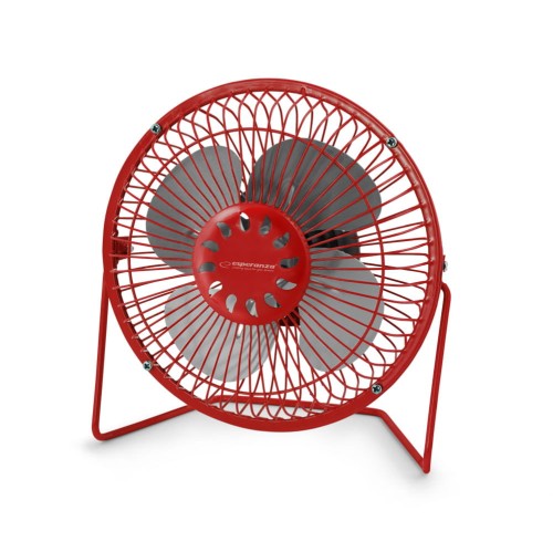 Wentylator 6" USB YUGO Czerwony Cicha Praca - ESPERANZA