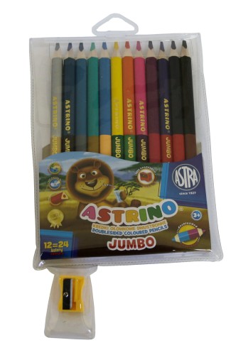 Kredki Ołówkowe Dwustronne Trójkątne Astrino Jumbo - ASTRA