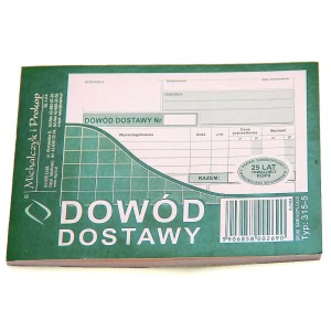 DRUK A6 Dowód Dostawy 80 kartek - Michalczyk i Prokop 315-5