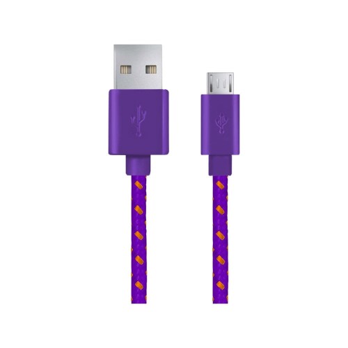 Kabel Micro USB 2.0 A-B M/M 1m Oplot Fioletowy - ESPERANZA
