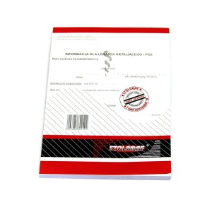 Z-240 DRUK Informacja Dla Lekarza Kierującego A5 100 Kartek - STOLGRAF