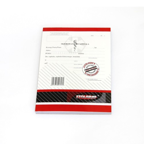 DRUK Skierowanie Do Szpitala A5 100 Kartek - STOLGRAF