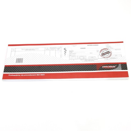 DRUK Historia Choroby Poradni 1/2 A3 Offset 100 Kartek - STOLGRAF