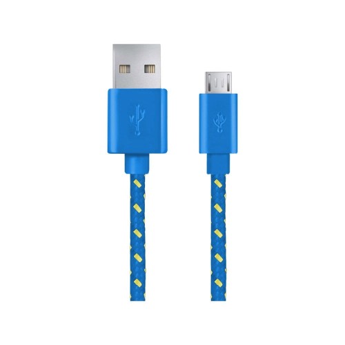 Kabel Micro USB 2.0 A-B M/M 1m Oplot Niebieski - ESPERANZA